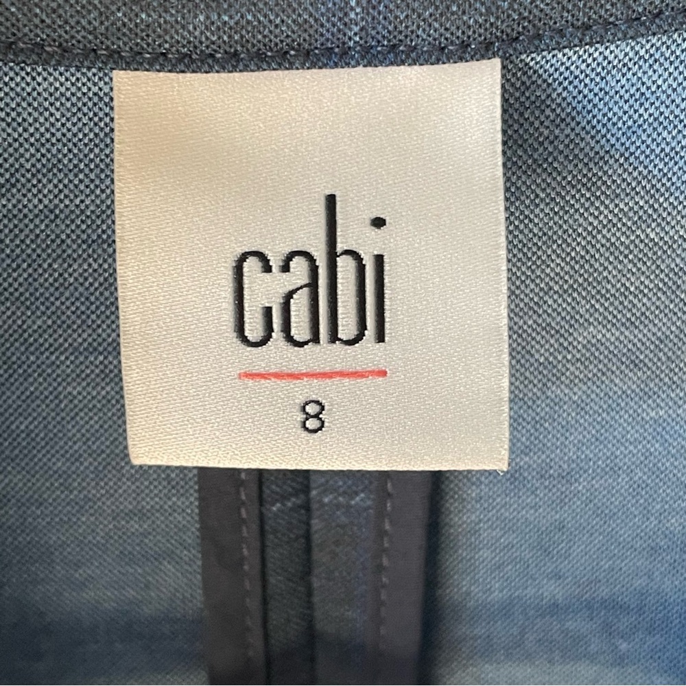 CAbi Sunset Kiss Windowpane Plaid Blue Blazer 5475 Size 8 - Picture 8 of 14